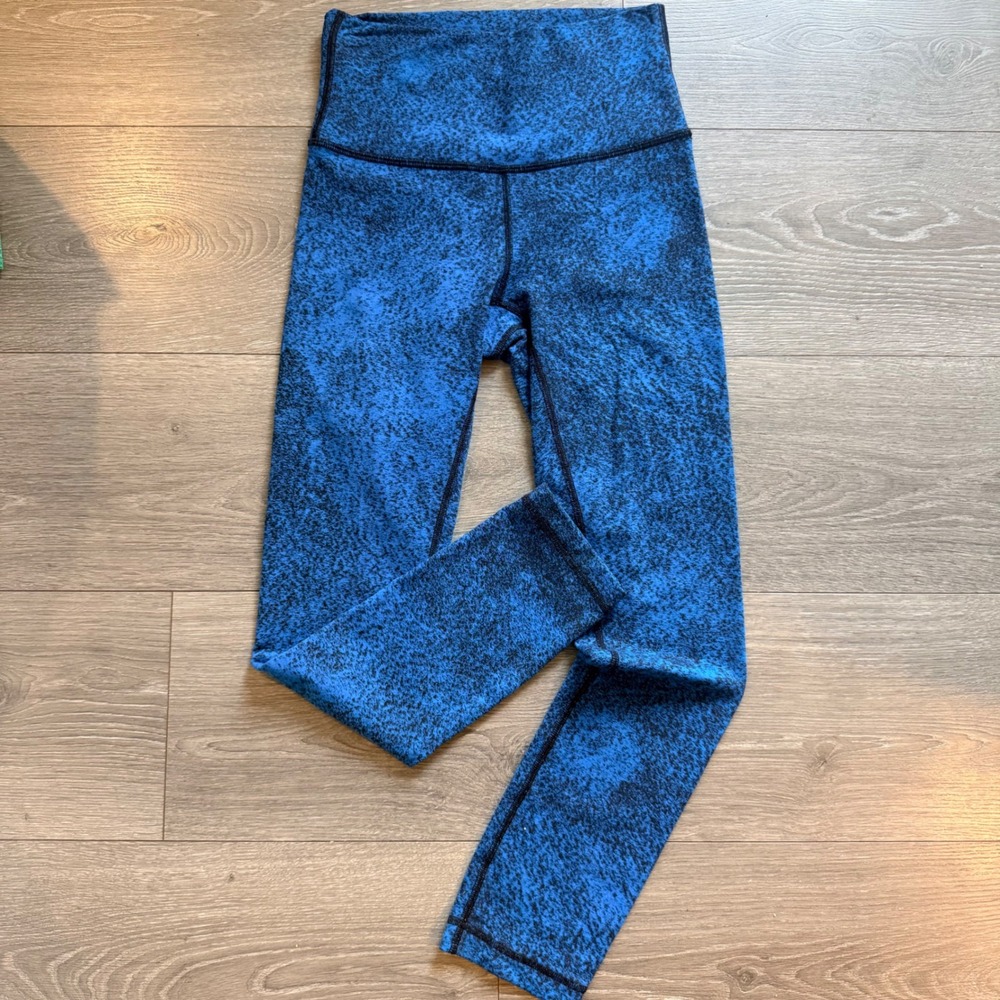Lululemon Align High Rise Leggings Blue Speckle Print Size‎ 4